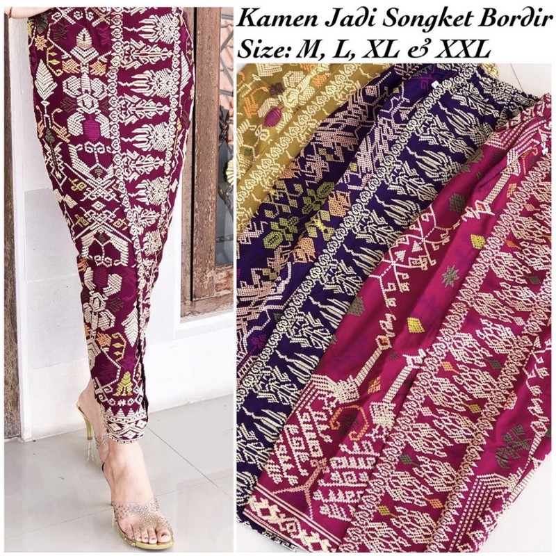 Songket bordir premium jadi