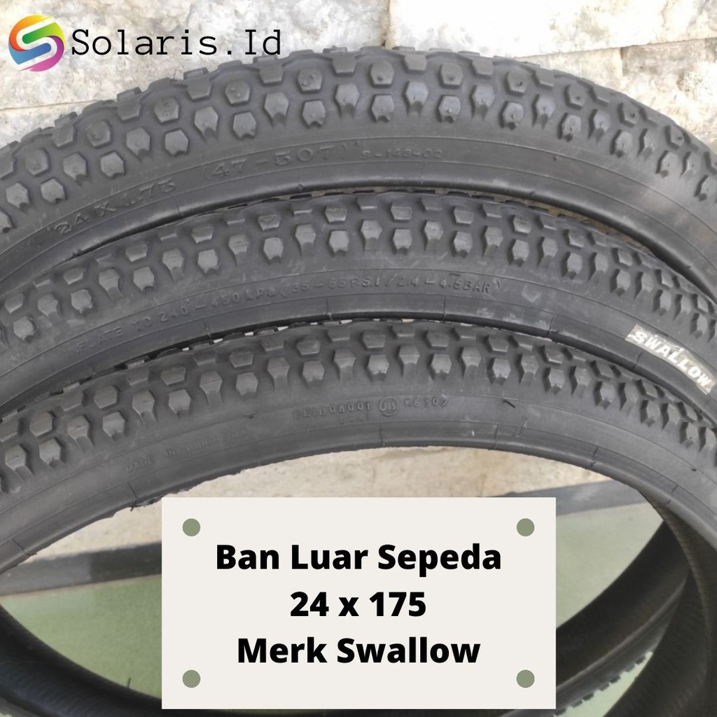 Ban Luar Sepeda MTB Mini 24 x 175 1.75 Swallow Deli Tire Original