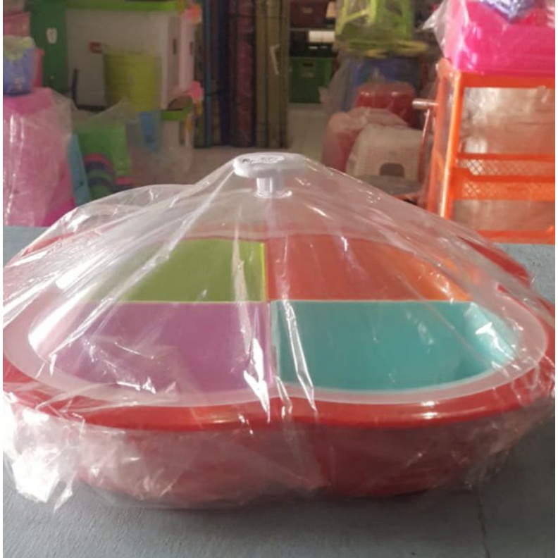 Candy Tray Rainbow 4 sekat - Toples