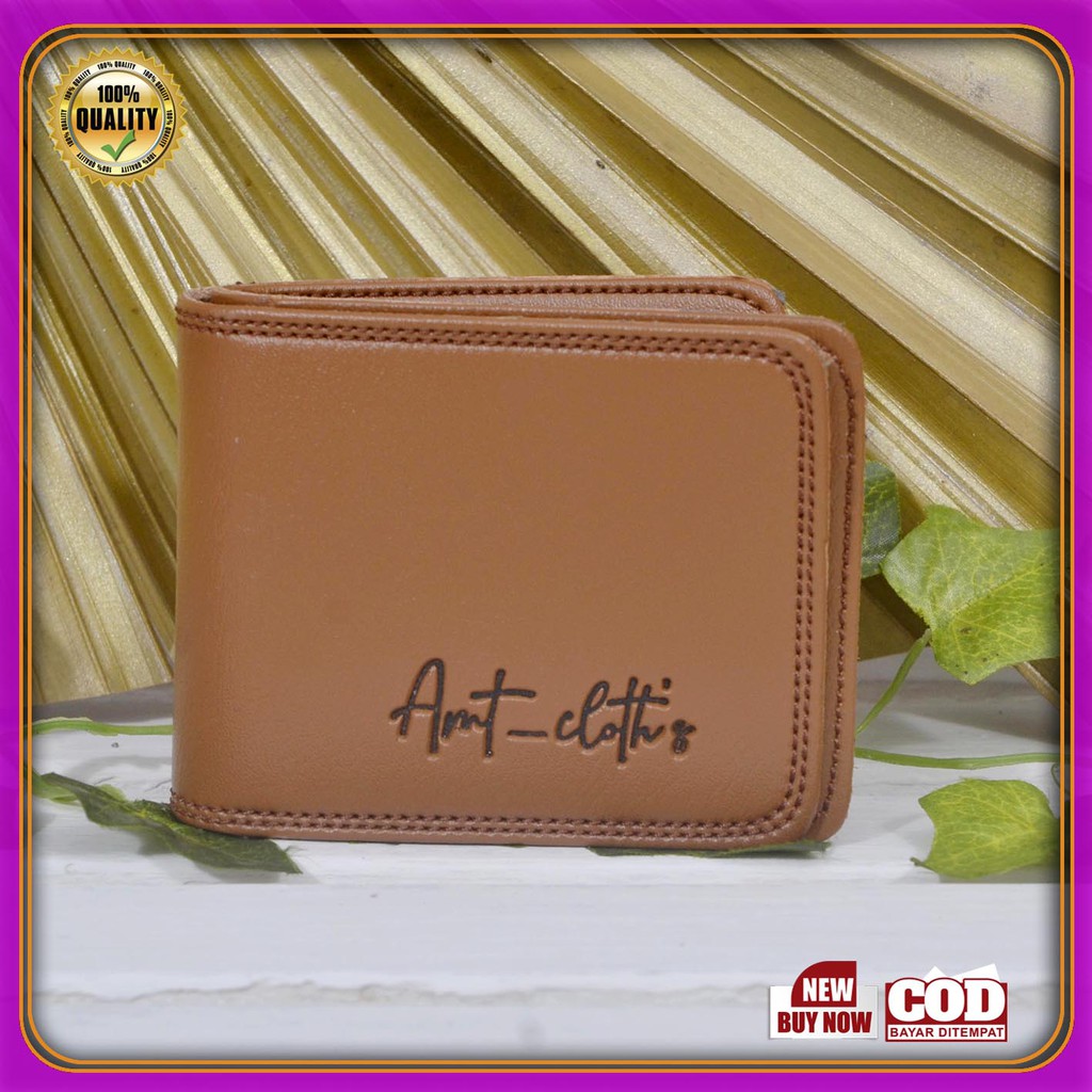 DOMPET Sintetik lipat pria kasual Model AMT