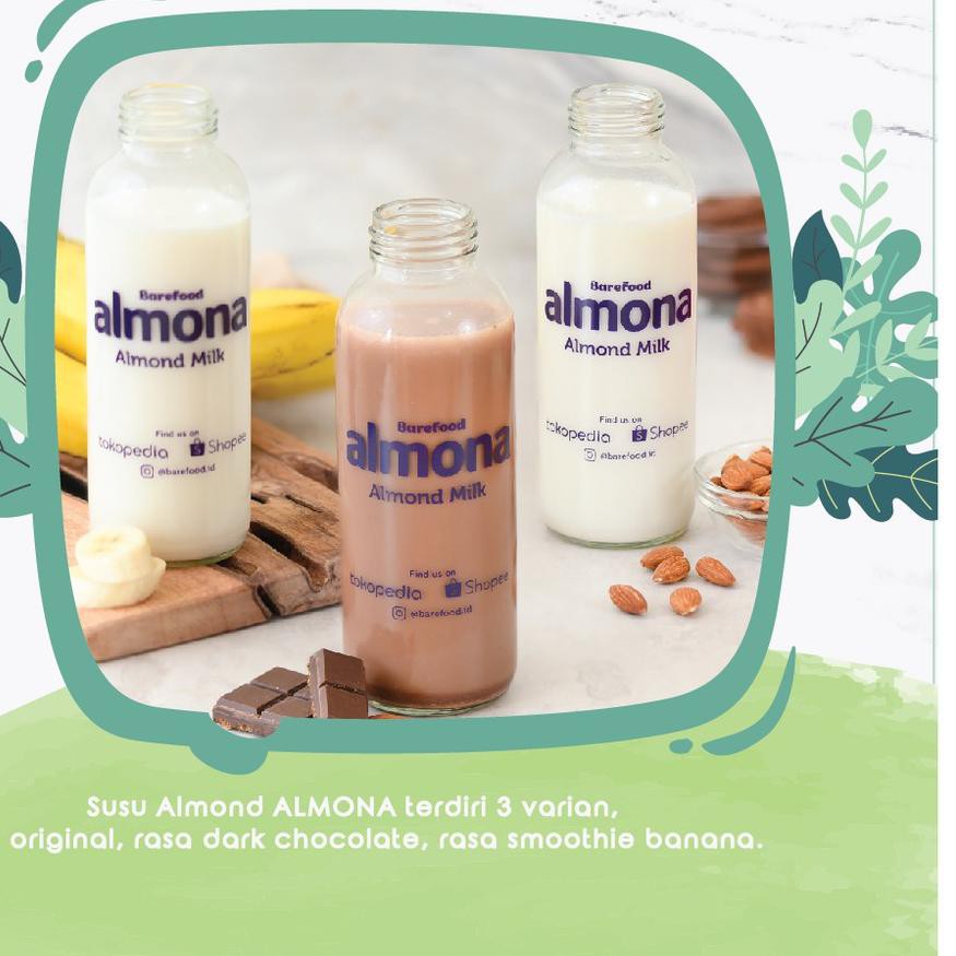 

Premium Quality ALMONA Almond Milk Powder ASI BOOSTER with Daun Katuk - Rendah Gula - Tinggi Serat -