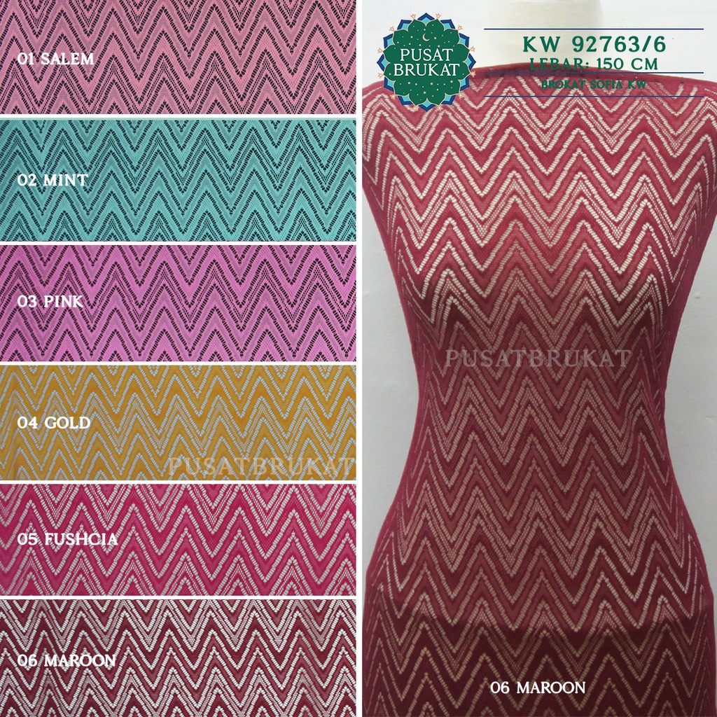 KAIN BRUKAT LACE KEBAYA METERAN / BROKAT MALIKA SALUR VINTAGE- KW 92763 [harga per 0.5m]