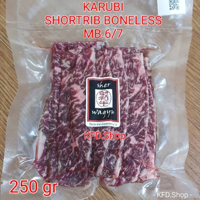 

KARUBI WAGYU SHER MB.6-7 250gr 5ml SHORTRIB BONELESS