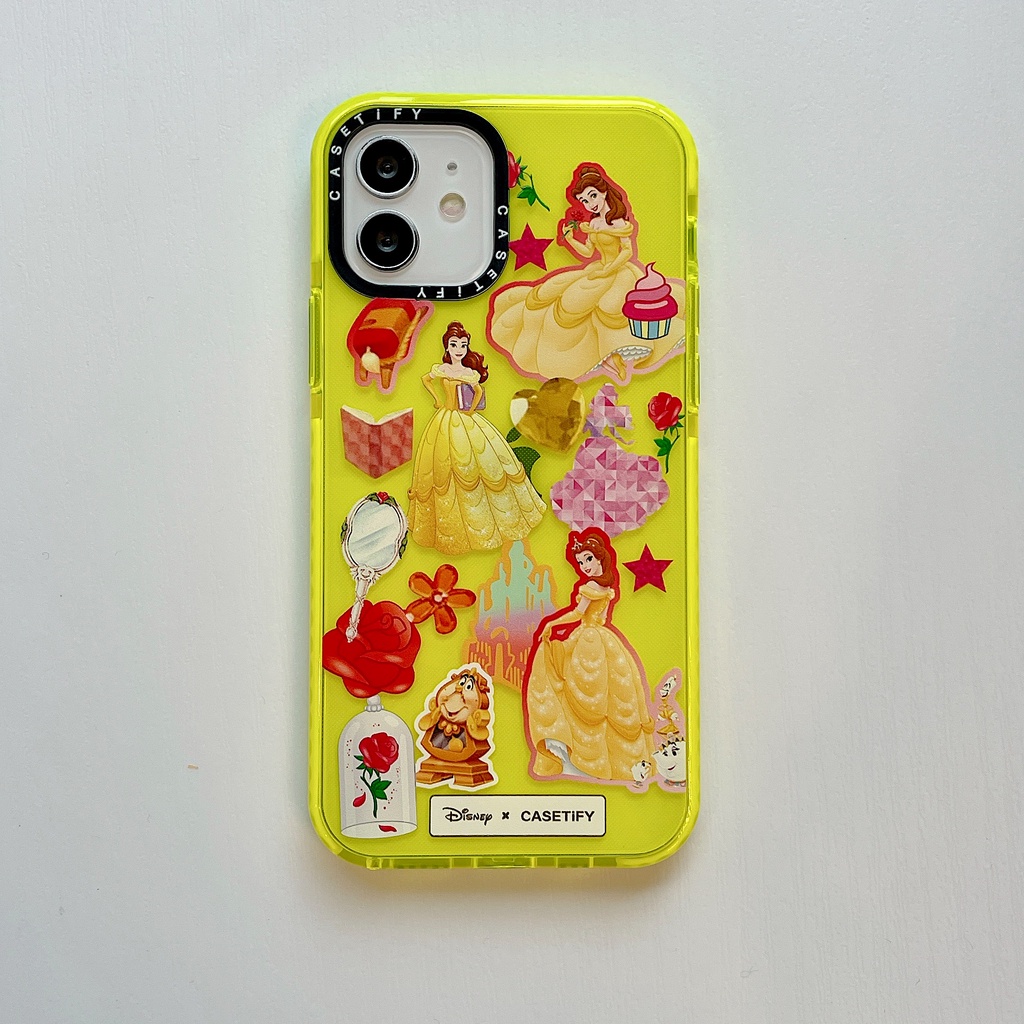 Casetfy Princess Lovely IPhone Case iPhone12 iPhone12Pro iPhone11Promax IphoneXR iPhone11 iPhone6splus iPhone7plus 8plus iPhoneXS iPhoneXsmax Soft Casing-Yellow
