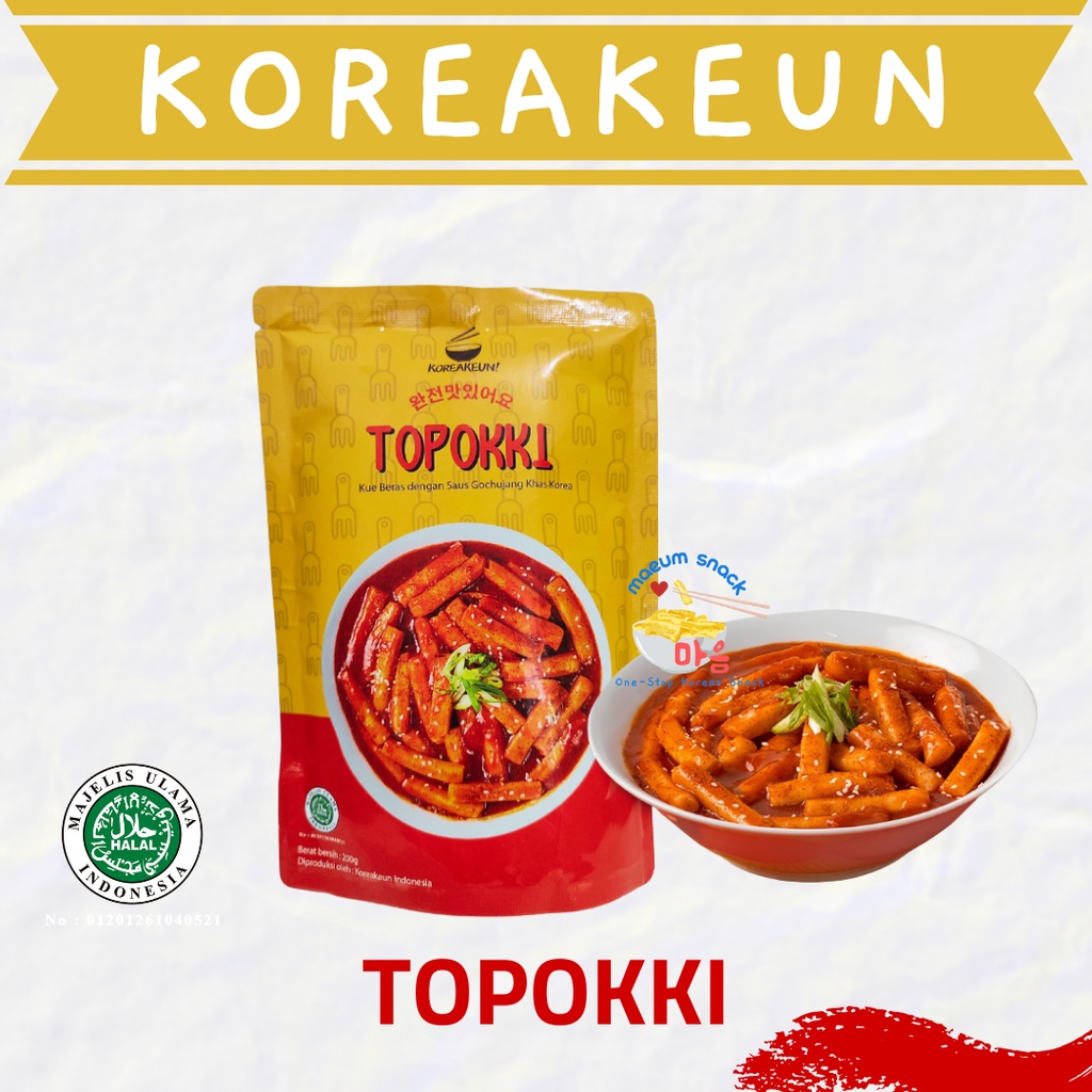 TOPOKKI TOPOKI TOPPOKI TTEOKBOKKI KOREAKEUN | TOPOKI INSTAN HALAL | MAKANAN INSTAN Snack Cemilan