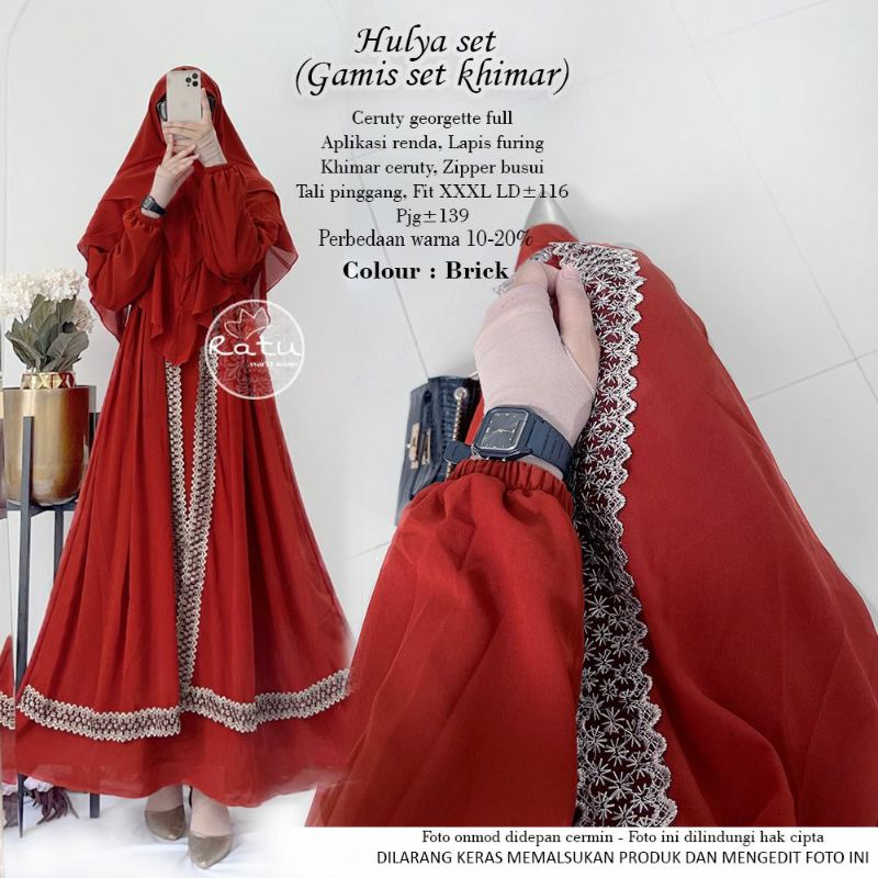 HULYA SET | GAMIS SET KHIMAR FIT XXXL BY RATU