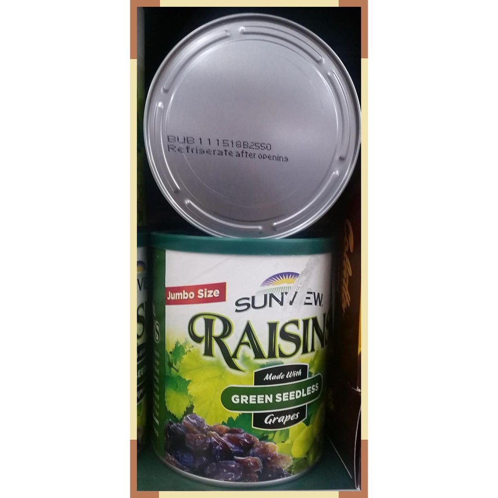 

sun view | raisin | green/red seedless grapes | jumbo size | 425 gram