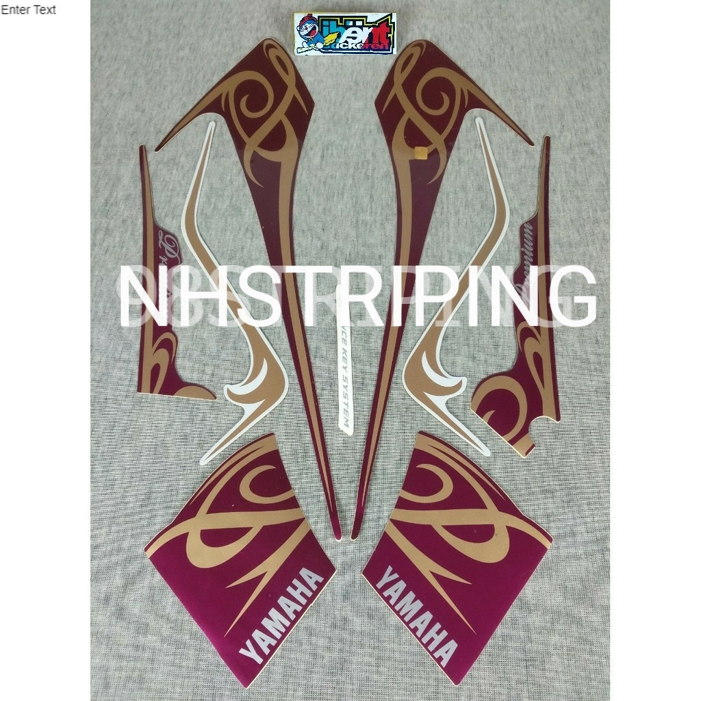 STRIPING MIO FINO PREMIUM UNGU TAHUN 2016 2017  POLET ORI YAMAHA