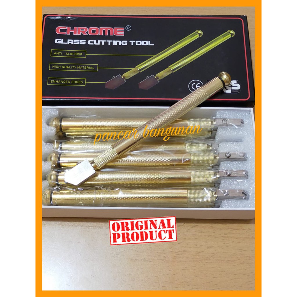 PISAU POTONG KACA GOLD - PISAU POTONG KACA CHROME GOLD - PISAU KACA - ALAT PEMOTONG KACA GOLD - PISA