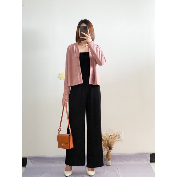 Yolla Set (Atasan/Cullote/ Set Cardigan with Comfy Cullote)