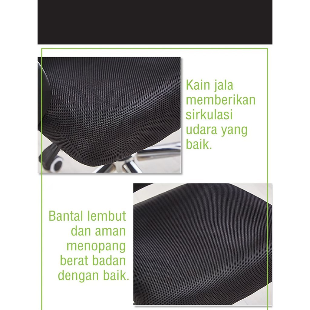 Kursi Kantor Hidrolik Kursi Kerja Jaring Putar Kursi Belajar Komputer Mekanis-7