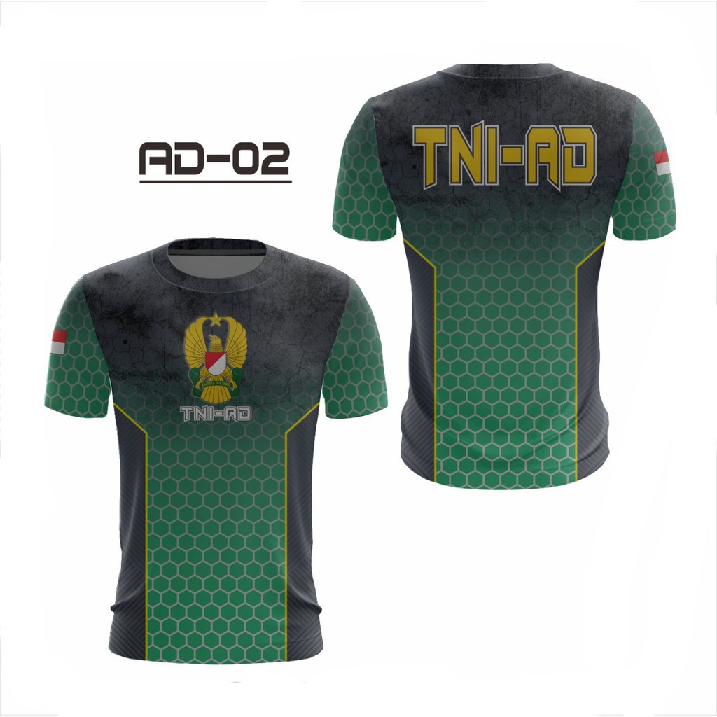Baju Jersey TNI-AD Full Printing HD/ Promo/ Kwalitas OK/ COD (AD02)