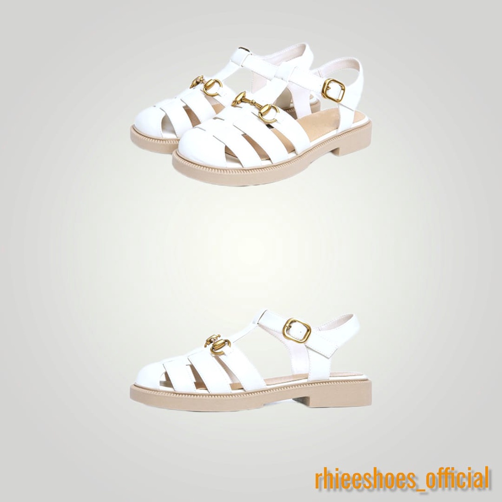 RH- Sepatu Sandal Loafers / Sandal Fashion Gold BYOLN 24