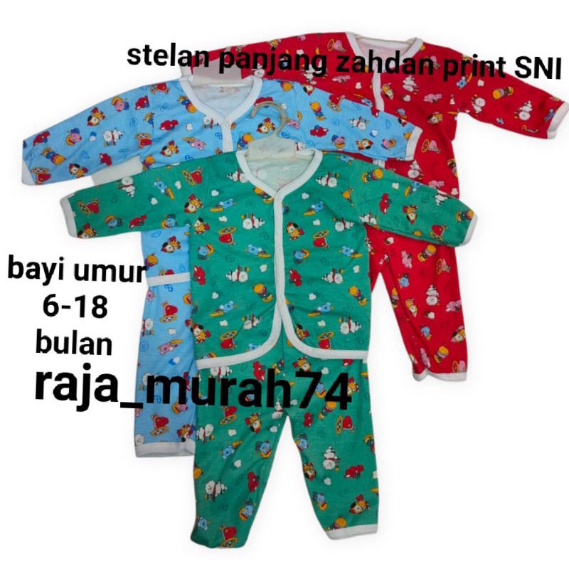 grosir!!!!stelan panjang zahdan motif print SNI