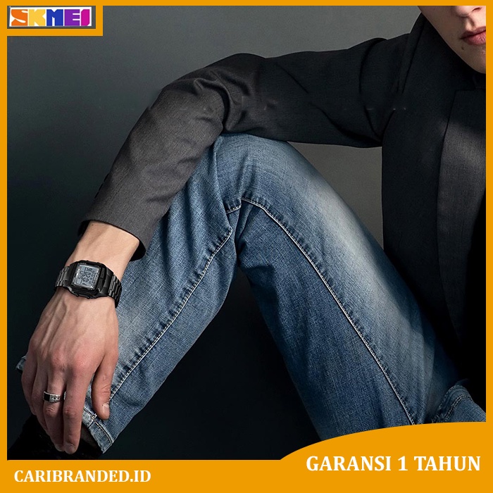 COD - SKMEI Jam Tangan Rantai Pria / Jam Tangan Digital Pria Anti Air Ori 1389