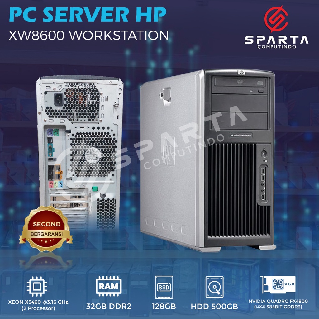 PC Server Workstation Dobel Prosesor 32 Gb SSD VGA QUADRO 1.5 GB Termurah