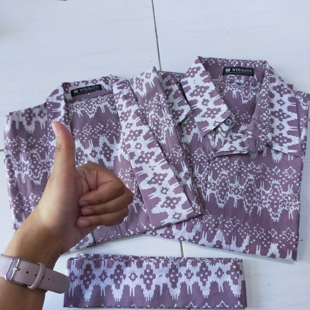 [new Product] Wou Batik Couple Kardigan Adinda Outer Kerja Cardigan Wanita Outer Batik Modern