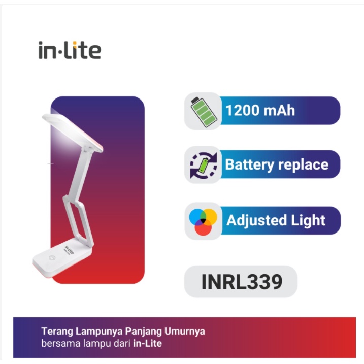 In-Lite Lampu Meja INRL339 Rechargeable Lamp