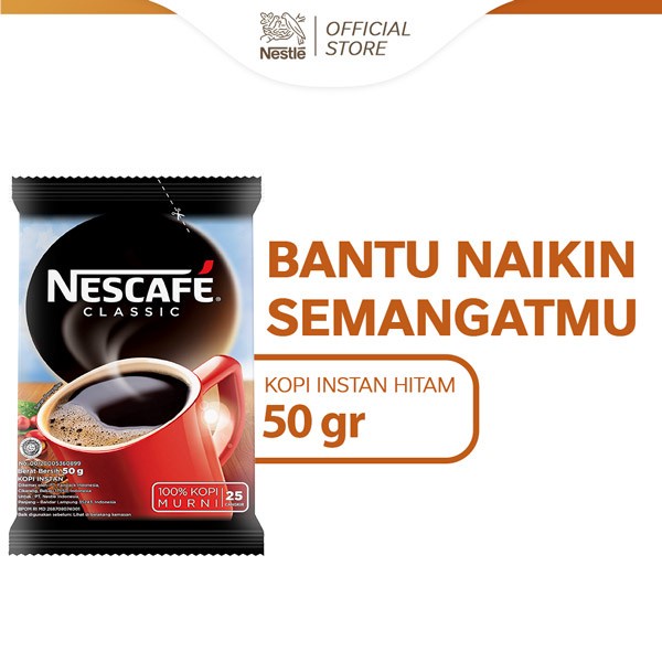 

t01thy Nescafe Classic Kopi Instan Kopi Hitam Sachet Bag 50G Ds20X11