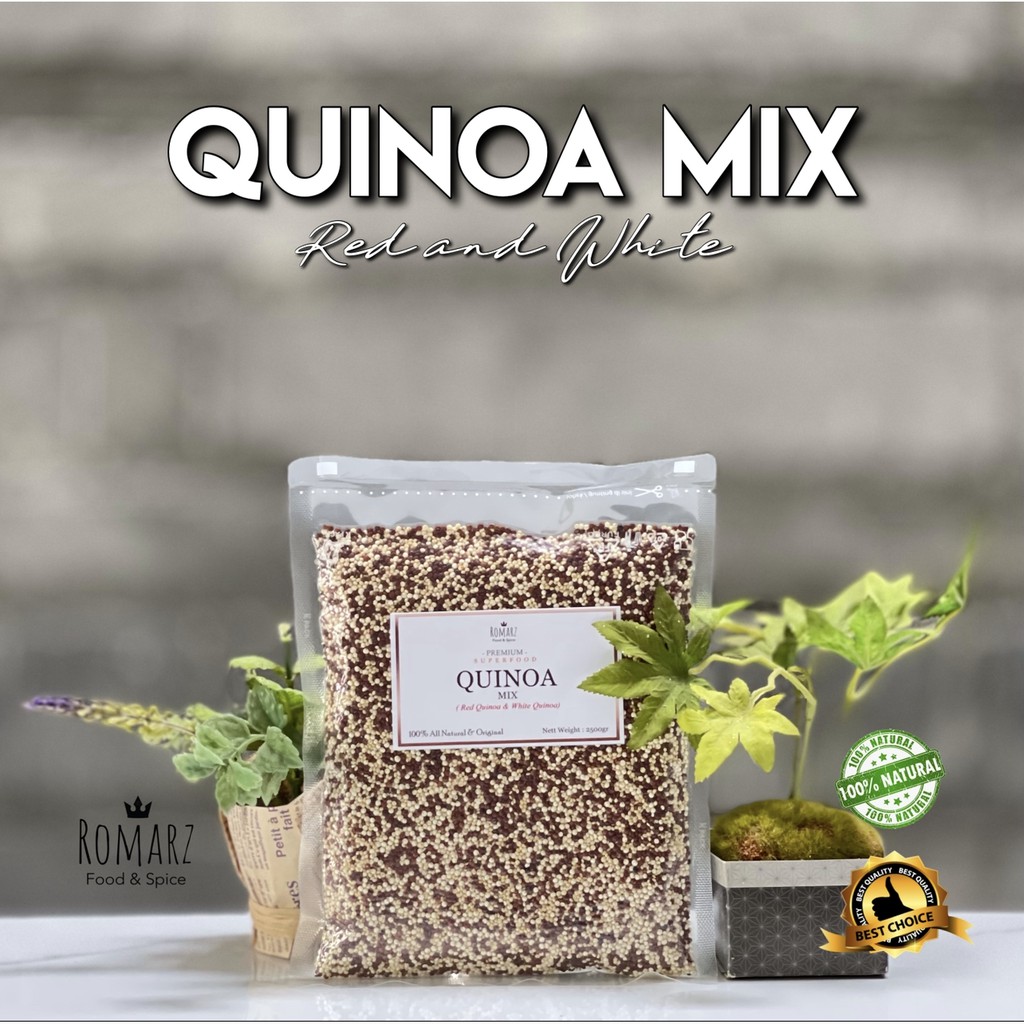 

QUINOA MIX ORGANIC 250gr | PERPADUAN QUINOA WHITE & QUINOA RED 250gr