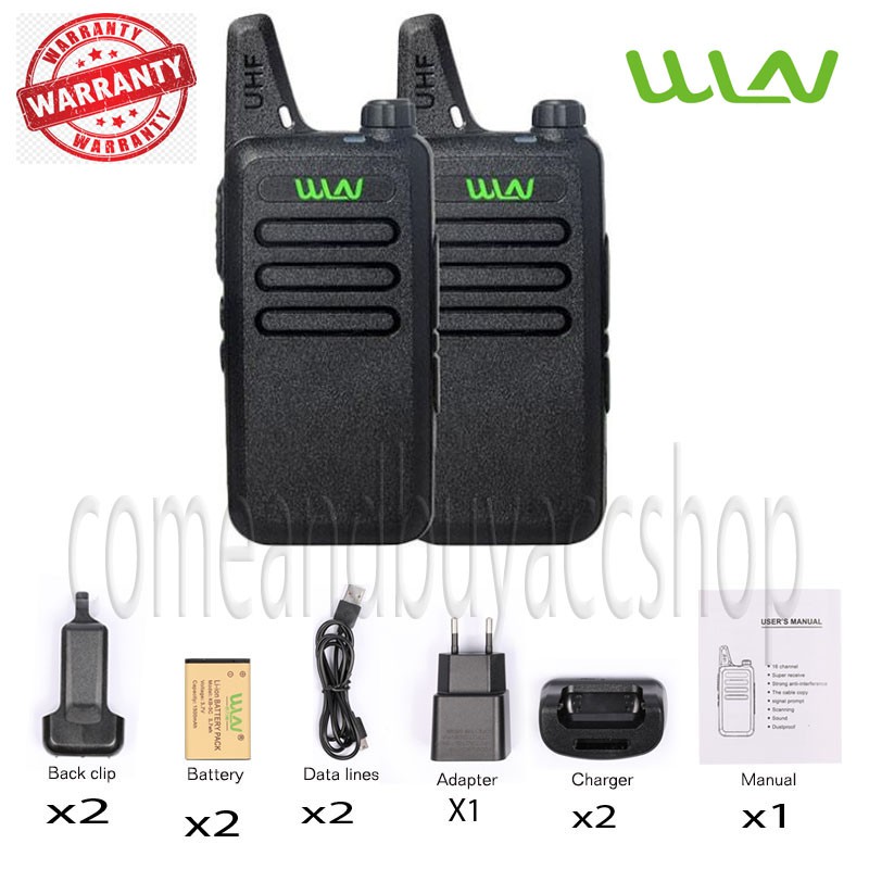 Original Walkie Talkie WLN HT Two-Way Radio (isi 2pcs) KD-C1