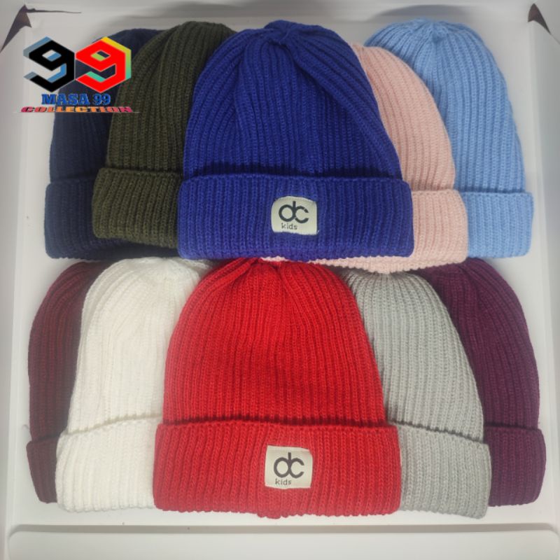 Kupluk Beanie Hat DC KIDS / topi rajut bayi anak 0-3 tahun bahan wol lembut kualitas super premium