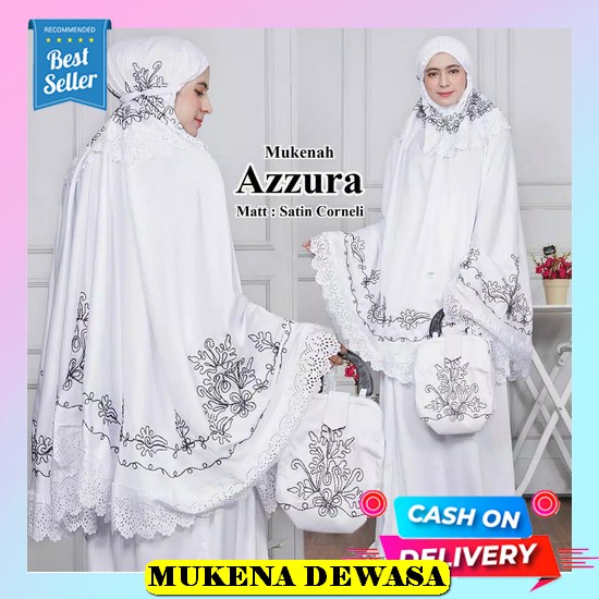 Mukena Dewasa Terbaru 2022 Mewah Jumbo Bordir Bahan Katun Paris Timbul Putih Mukena Wanita Dewasa Ib