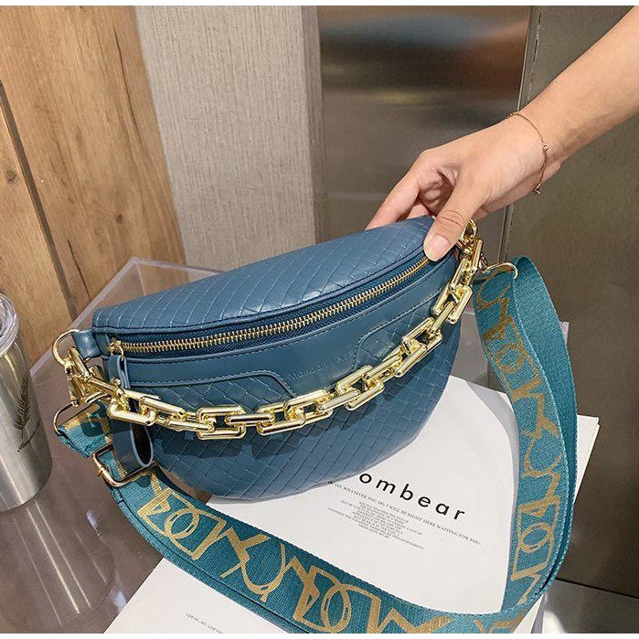 BJ15481 - BEIGE/BLACK/BLUE/BROWN - TAS SLINGBAG WAIST BAG SLEMPANG TAS WANITA FASHION IMPORT MODIS ELEGAN TERMURAH TERLARIS TERBARU BAGSTORE JAKARTA TAS BATAM ELJ5481 GT1751