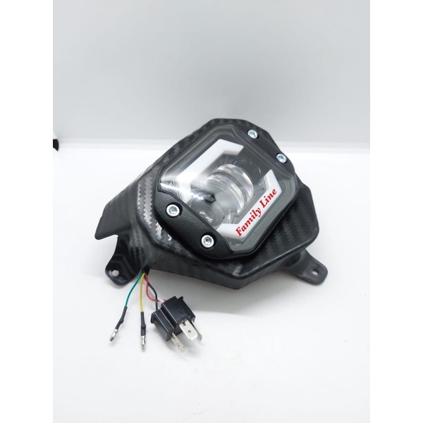 Reflektor Lampu Depan Daymaker Crf 150 L + Cover Karbon Pnp Crf 150L New Model