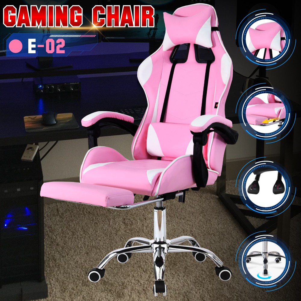 Kursi Gaming Gaming Chair Premium Quality Gaming Chair Kursi Gaming Murah E 02 Plus Pink Shopee Indonesia