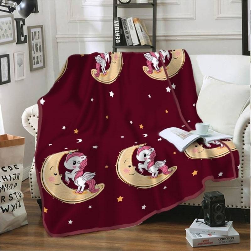 Kintakun-Selimut Unicorn Kintakun 160X200 Merah