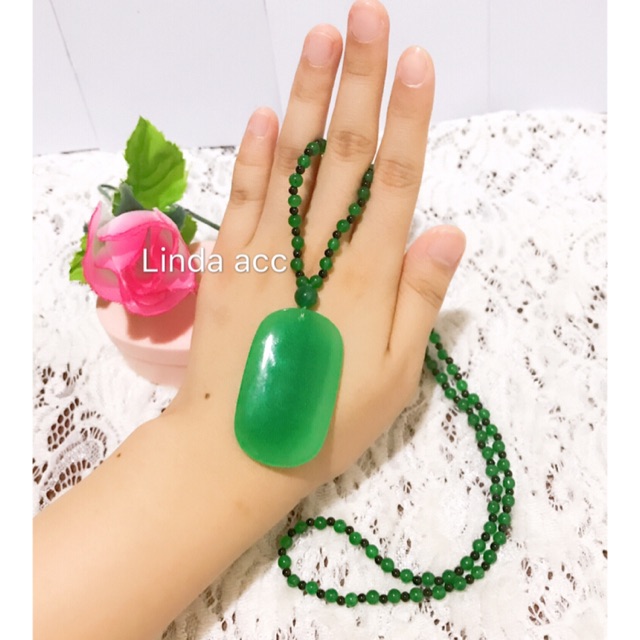 kalung giok batu giok asli