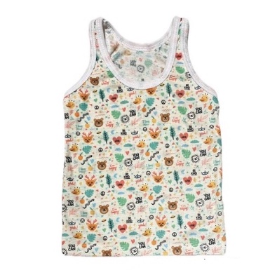 Kaos Dalam Bayi Singlet Motif Full Print Unisex