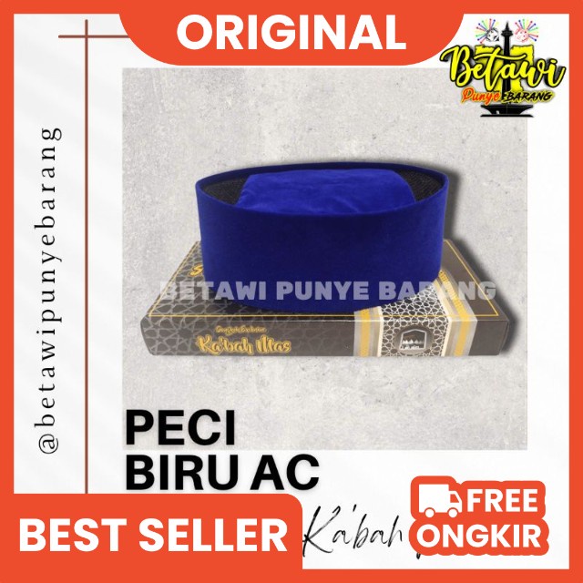 peci kopiah songkok biru polos