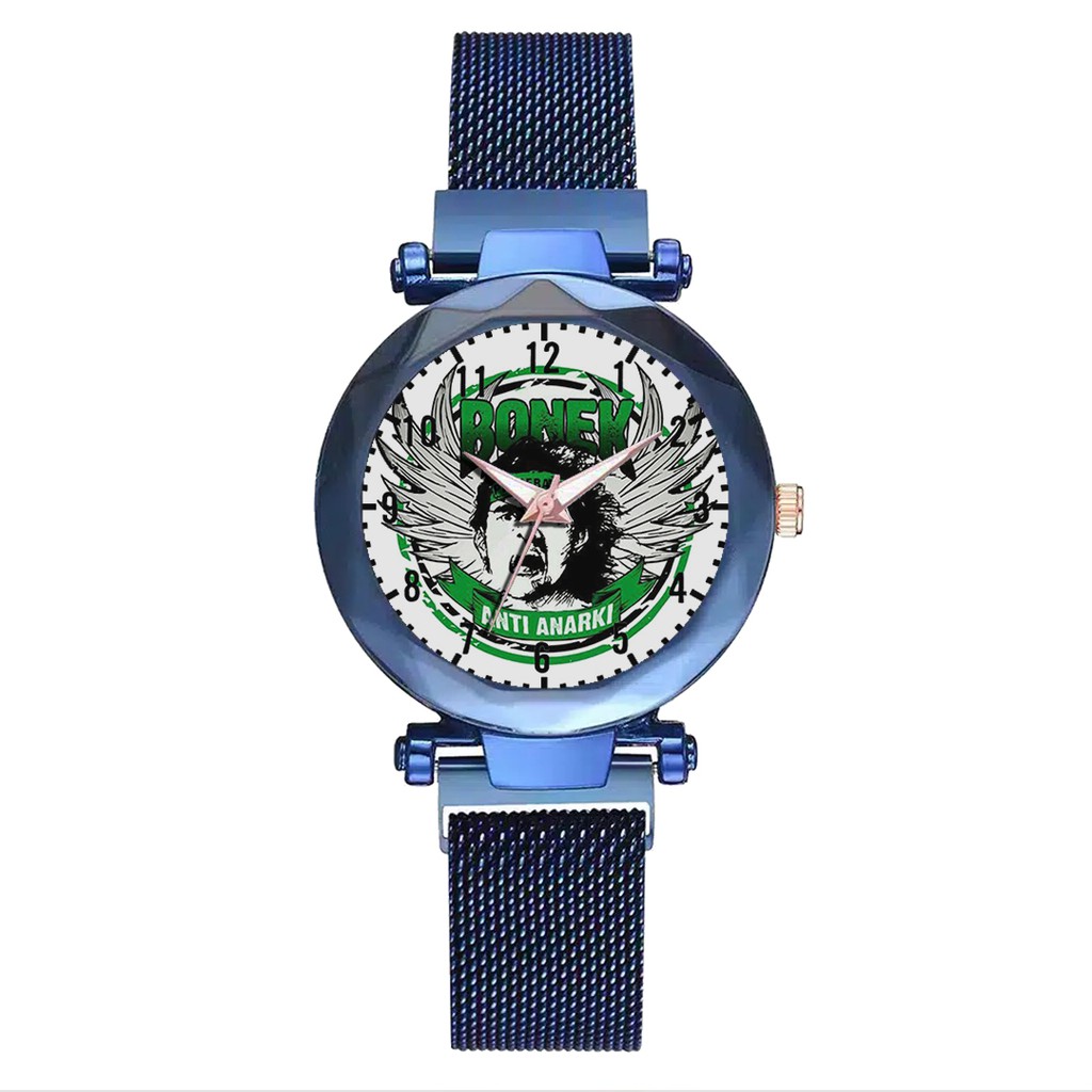 Jam Tangan Wanita Custom - Bonita PERSEBAYA MOTIF 8 Free Box &amp; Batre Cadangan