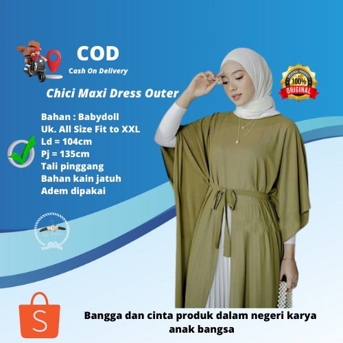 baju gamis busana muslim kaftan syari maxy dress outer wanita cewek perempuan dewasa remaja kekinian
