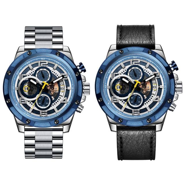 T5 H 3706 Set Rantai Kulit Chrono Original