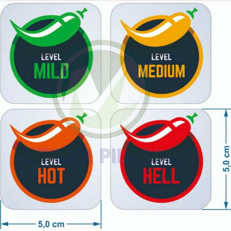 

STIKER CROMO LEVEL PEDAS 5x5CM (DIJUAL SATUAN)