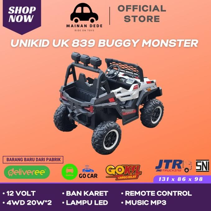 Mainan Mobil Aki Anak Unikid Uk 839 Jeep 4Wd Buggy Monster