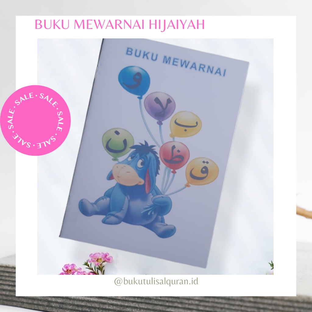 

Buku Mewarnai Untuk Anak-Anak/PAUD/TK/Balita Ukuran Buku A5 Tema Huruf Hijaiyah