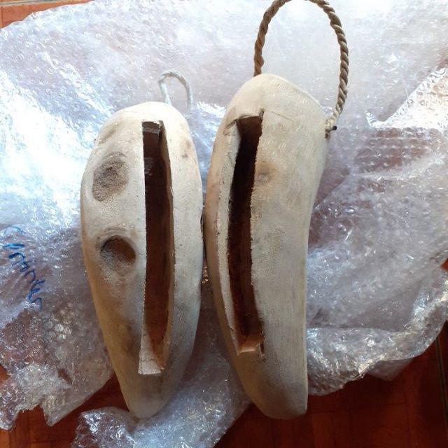 Bel Kentongan Kenthongan Dongklak Akar Bambu 26 × 9 × 9  Cm Dekorasi Murah