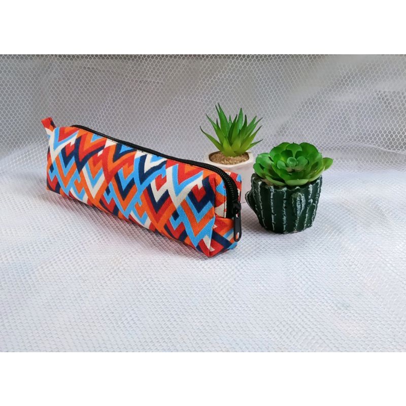 Tepak Pensil / Kotak Pensil Premium / Tepak Kanvas / Tempat Pensil / Pencil Case / Kotak Pensil Kanvas /-Chevron