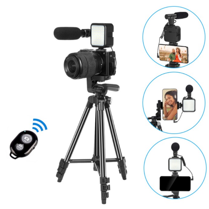 KIT-05LM Vlogging Kit Combo 5 Item for Video Vlogging Tripod