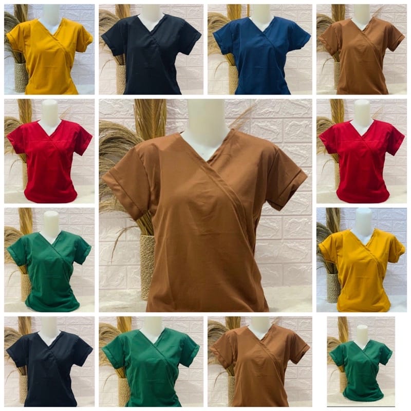 Kaos Wanita Leher Sanghai Polos Kaos Wanita Leher Sanghai