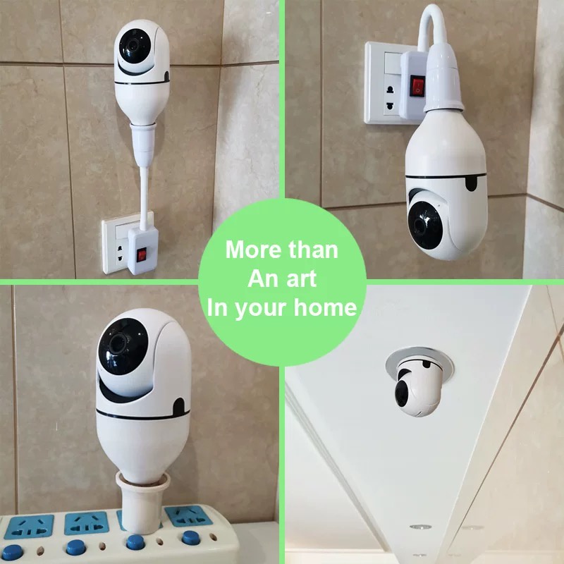 IP CAM CAMERA CCTV BULB WIFI APP V380 PANORAMIC/KAMERA IP BOHLAM 360 EYES