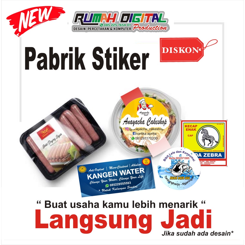 

Cetak Stiker Murah / Artkarton A3+ / Stiker lansung jadi