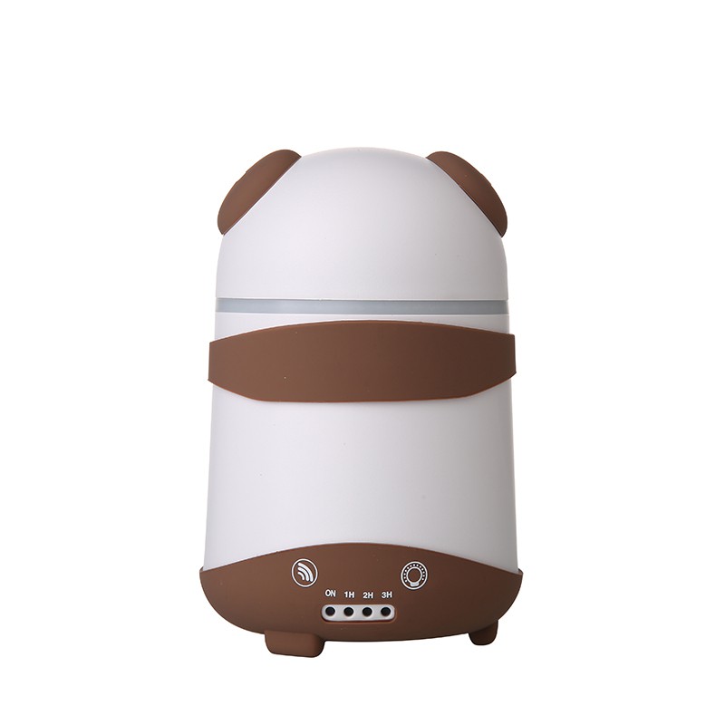 AKN88 - PANDA Aroma Diffuser Ultrasonic Humidifier Dual Nozzle 150ml BROWN