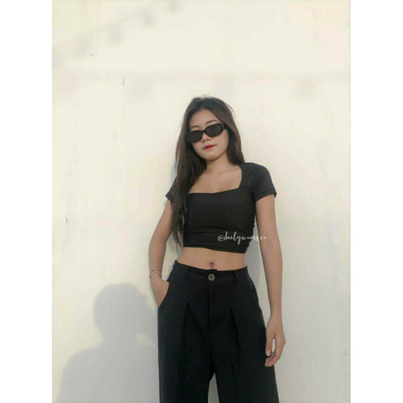 Kayara Top//Top Jersey//Crop Top//square top