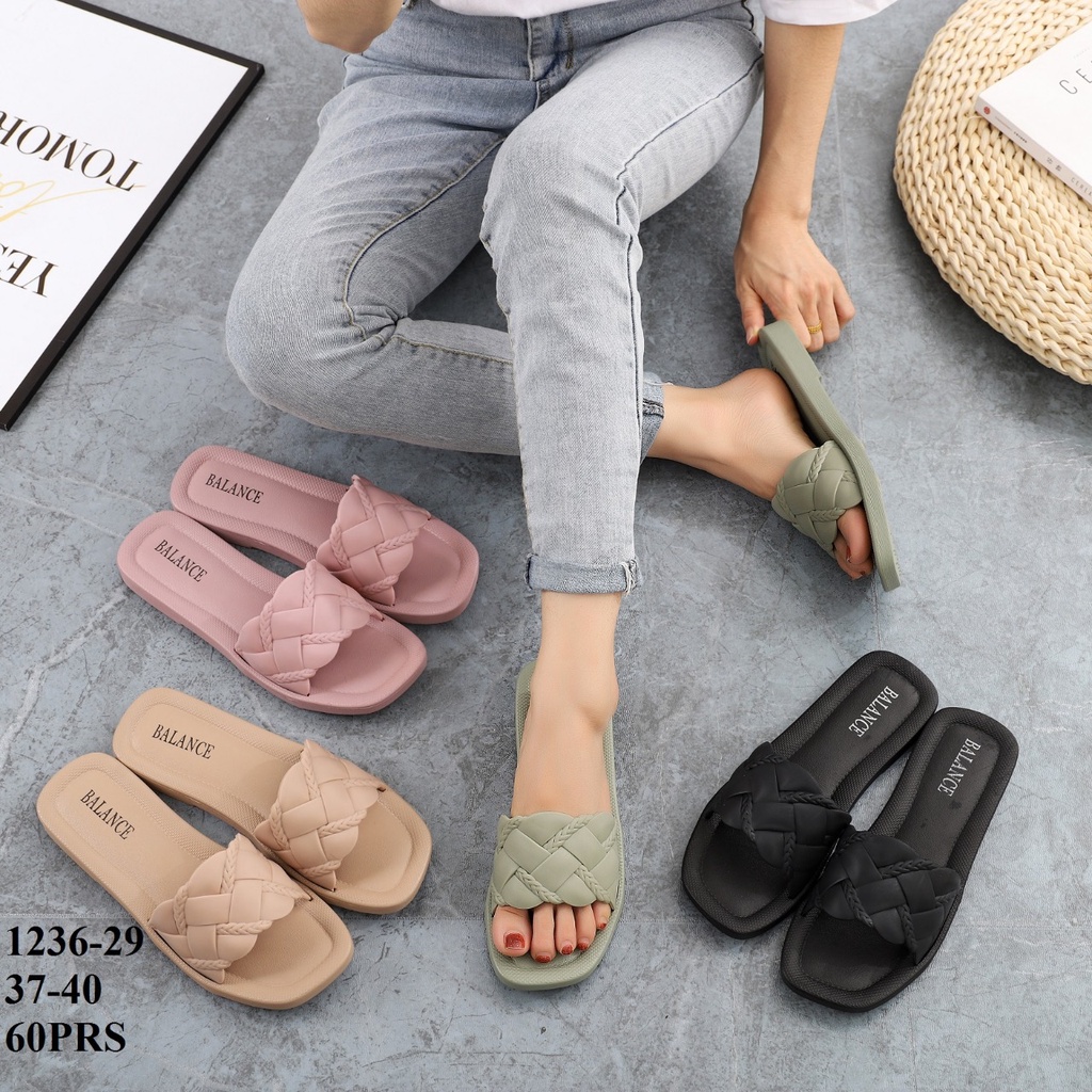 Sandal Kokop Wanita Karet Motif Kepang Anyam 1236-29 AIKO