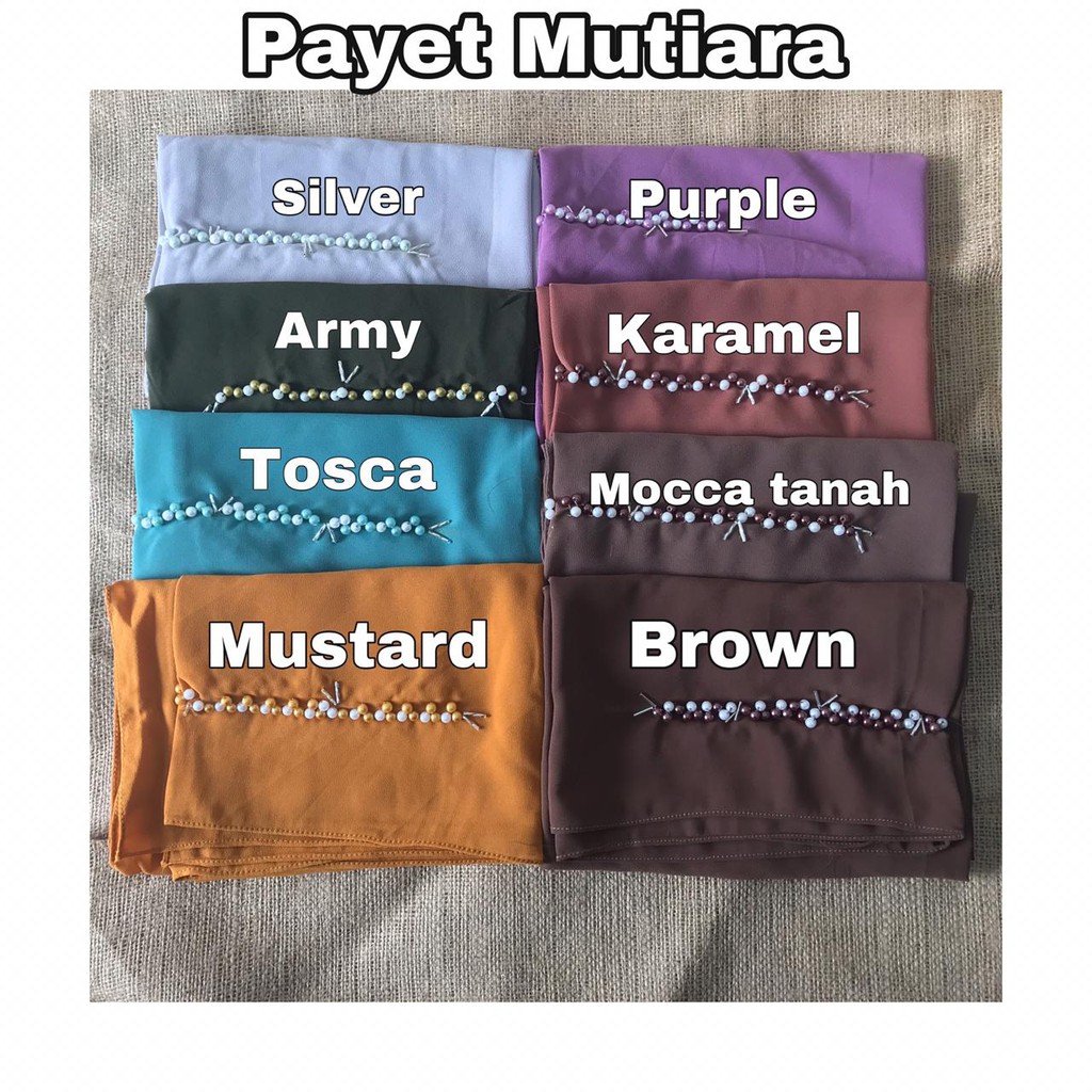 Jilbab Pashmina Ceruti Payet Mutiara (Mohon Baca Deskripsi) Ori Liana Hijab-5